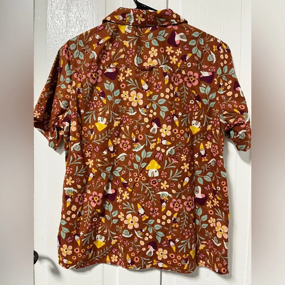 Duluth Gnomes Mushroom Artisan Hemp organic cotton untucked Camp Shirt size XS - Picture 2 of 8